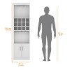 Gulches Compact Multifunctional Bar Cabinet with Integrated Wine Storage, Multiple Shelves and 2 Doors High Quality Design - 4 of 4