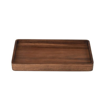 BRINJOY 5 x 8.97 x 1 in, Acacia Wood Tray Organizer, Walnut