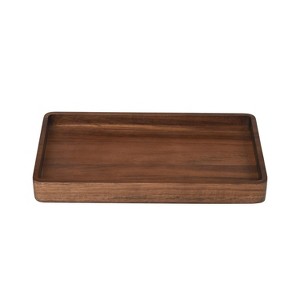 BRINJOY 5 x 8.97 x 1 in, Acacia Wood Tray Organizer, Walnut - 1 of 4