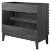 Modway Render 35" MDF and Particleboard Bathroom Vanity Cabinet in Charcoal - 3 of 4
