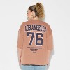 Women's LA Oversized Short Sleeve Graphic T-Shirt - Brown - 3 of 3