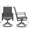 DSVIMOY Patio Dining Chairs, 4 Pieces Outdoor Dining Chairs Set, 360°Swivel Dining Chair for Patio, Gray, 23"*21.7"*40.2" - 2 of 4