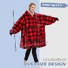 Womens' Hoodie Zip Up Sweatshirt with Full Fleece Lined, Oversized Zip-Up Adult Blanket Hoodie Wearable for Womens Men - Catalonia - 4 of 4