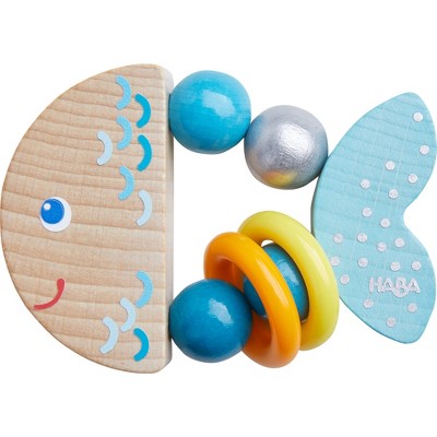 HABA Wooden Clutching Toy Rattlefish (Made in Germany)