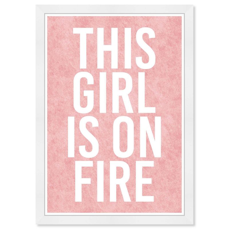 15&#34; x 21&#34; This Girl is on Fire Typography and Quotes Framed Art Print - Wynwood Studio, 1 of 7