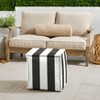 Sorra Home Subrella Bean Fabric Outdoor Patio Pouf - 2 of 4