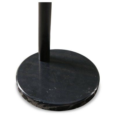 Veergate Black and White Contemporary Arc Floor Lamp
