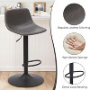 Set of 2 Adjustable Bar Stools Industrial Bar Height Stools with Back Support Counter Height Bar Chairs Pu Leather Bar Stool - 3 of 4