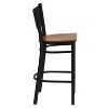 Flash Furniture Black Coffee Back Metal Restaurant Barstool - 4 of 4