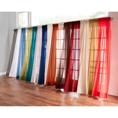Seaglass Sheer Polyester Rod Pocket Window Panel for Kids