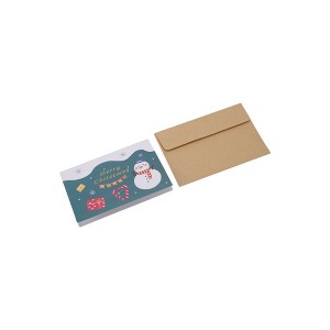 Unique Bargains Christmas Greeting Card Paper 5" x 3.3" 1 Set - 1 of 4