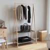 vidaXL Bamboo Coat Rack with Shelves 96 x 45.5 x 150.5 cm - 2 of 4