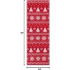 TackView Christmas Area Rug, Washable Large Rugs Xmas Snowflakes Rug, Soft Washable Carpet for Living Room Bedroom, Red - 2 of 4