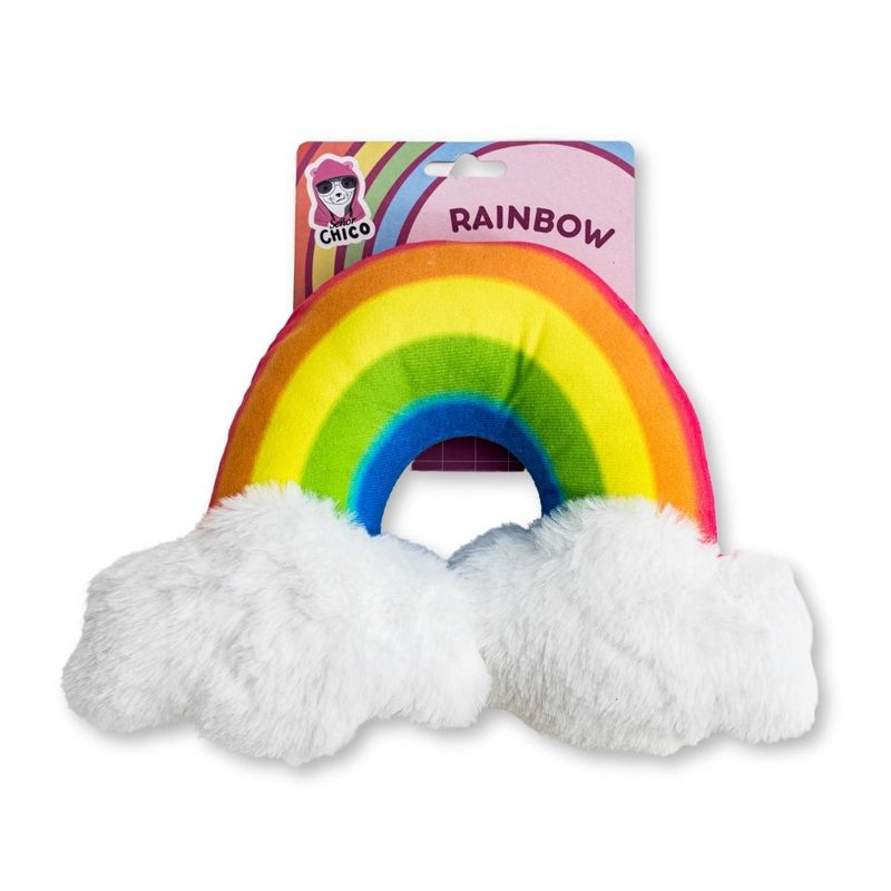 American Pet Supplies Enchanted Rainbow Magical Squeaker & Crinkle Plush Dog Toy, 2 of 4
