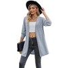 Coolmee Women's Long Sleeve Open Front Cardigans Striped Color Block Lightweight Knit Outwear Coat - 4 of 4