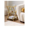 Mark & Day Lermoos 26"H x 15"W x 15"D Modern Gold End Table - 2 of 4