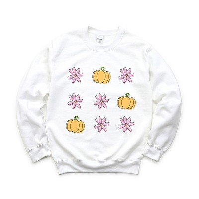 Simply Sage Market Women's Graphic Sweatshirt Pumpkin and Flowers