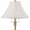 360 Lighting Dyna 58" Antique Brass Shantung Shade Floor Lamp - 2 of 4