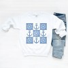 Simply Sage Market Anchor Wheel Grid Sweatshirt - 3 of 4