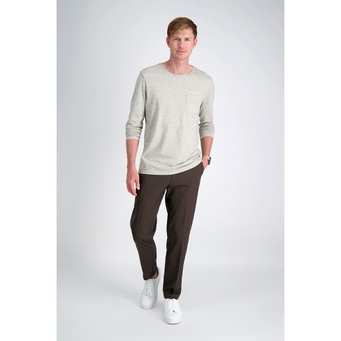 Haggar Men's Cool Right Slim Fit Flat Front Performance Flex Pant 36 X ...