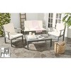 Montclair 4 Piece Patio Outdoor Living Conversation Set  - Safavieh - image 2 of 4