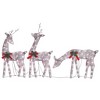 vidaXL Christmas Reindeer Family 106.3"x2.8"x35.4" Gold Warm White Mesh - 2 of 4
