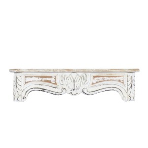 Olivia & May 36" x 9" Farmhouse Fir Wood Wall Shelf - Vintage Decor, No Hooks, Indoor Use - 1 of 4