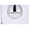 Elegant Lighting Amherst Collection LED 3-light chandelier 12in x 9in chrome finish - 3 of 4
