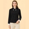 Allegra K Women's Point Collared Long Sleeve Button Up Button-Down Shirt - image 4 of 4