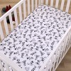 NoJo Disney Mickey Mouse - Charcoal, Black and White Mickey and Friends, Minnie Mouse, Donald Duck  and Pluto Nursery Fitted Mini Crib Sheet - 2 of 4