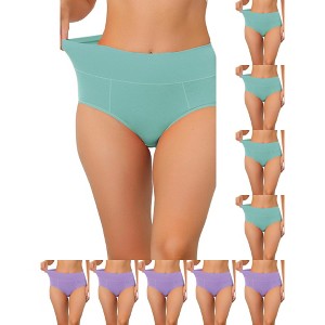 INSPIRE CHIC Women's High Waist Available in Plus Size Tummy Control Briefs 10 Packs - 1 of 4