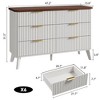 GustoWave 6 Drawers Dresser, 47.2" Wide Dressers with Curved Profile Design & Gold Handle,For Living Room, Kids Room, Hallway - 3 of 4