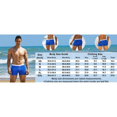 COOFANDY Men's Square Leg Swim Briefs Tight Swim Trunks Swimsuit Athletic Bathing Suit Swimwear with Liner Navy Blue Flowers XXL — фото 5