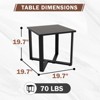 EAGLE PEAK Urban Slate Modern Outdoor Side Table, Weather-Resistant Steel Accent Patio Table - 2 of 4
