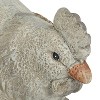 13" x 15" Magnesium Oxide Farmhouse Polystone Chicken Garden Sculpture Gray - Olivia & May: Outdoor Patio Decor, Tabletop Accent - 4 of 4