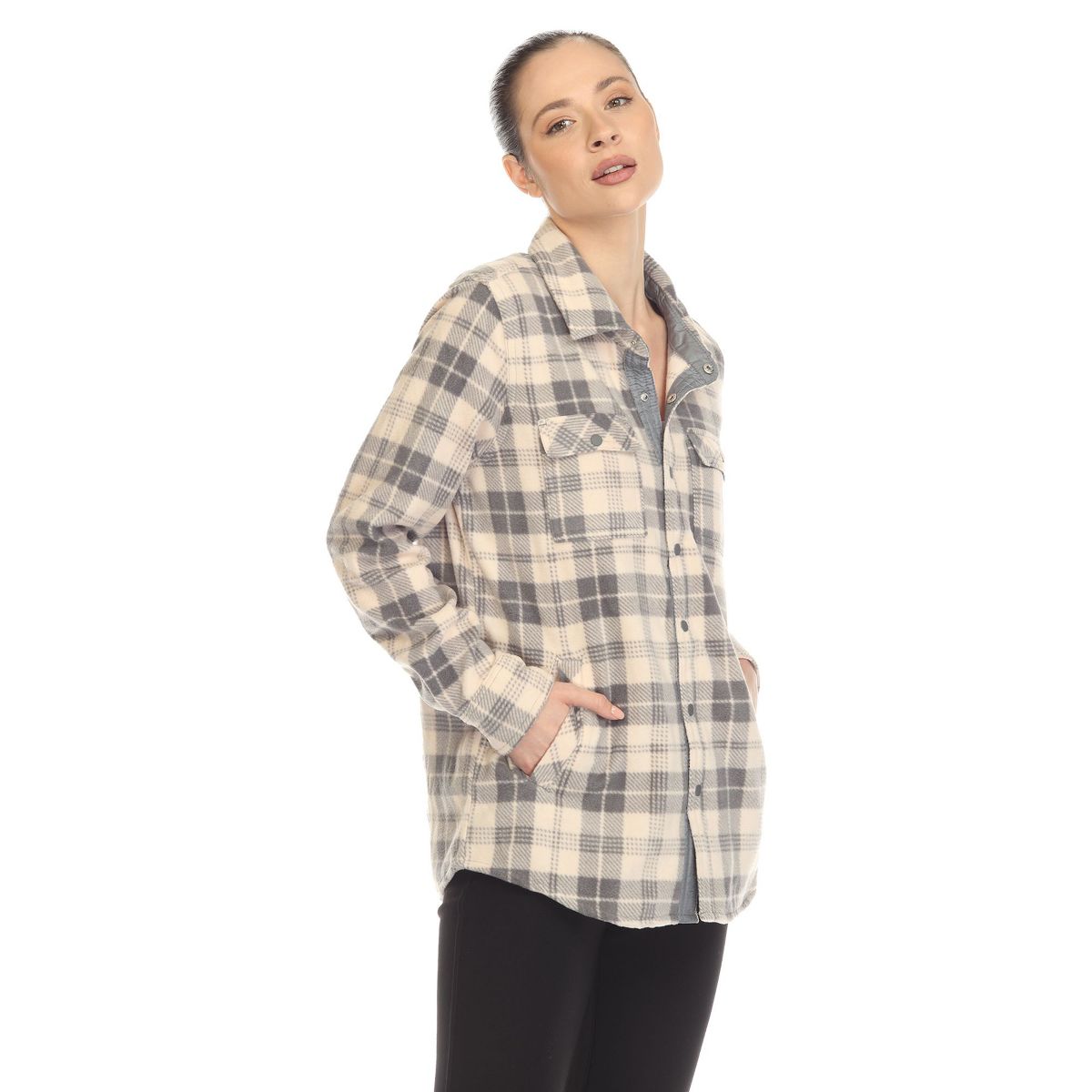 Women's Lightweight and Soft Flannel Plaid - White Mark - thumbnail 7
