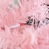 6ft Artificial Douglas Fir Pencil Christmas Tree, Slim Pink Holiday Tree with 618 Realistic Branch Tips and Foldable Metal Stand - 3 of 4