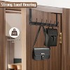 LunaLulinlk Over The Door Hooks Door Hanger Hooks for Hanging, Over The Door Towel Racks for Bathroom with 14 Coat Hook Black - 2 of 4