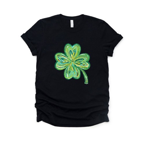 Simply Sage Market Women's Four Leaf Clover Watercolor Short Sleeve Graphic Tee - image 1 of 4