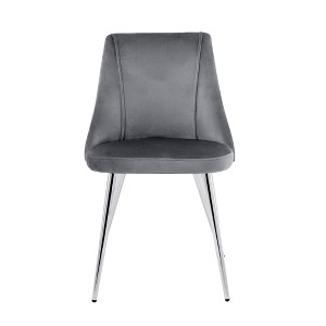 NicBex Set of 4 Dining Chair Upholstered Velvet Dining Room Furniture Side Chair with Metal Legs - 1 of 4