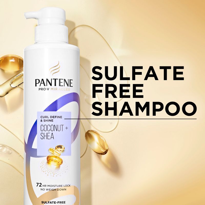 Pantene Pro-V Miracles Curl Defining Coconut + Shea Shampoo Sulfate Free - 10.9 fl oz, 5 of 14