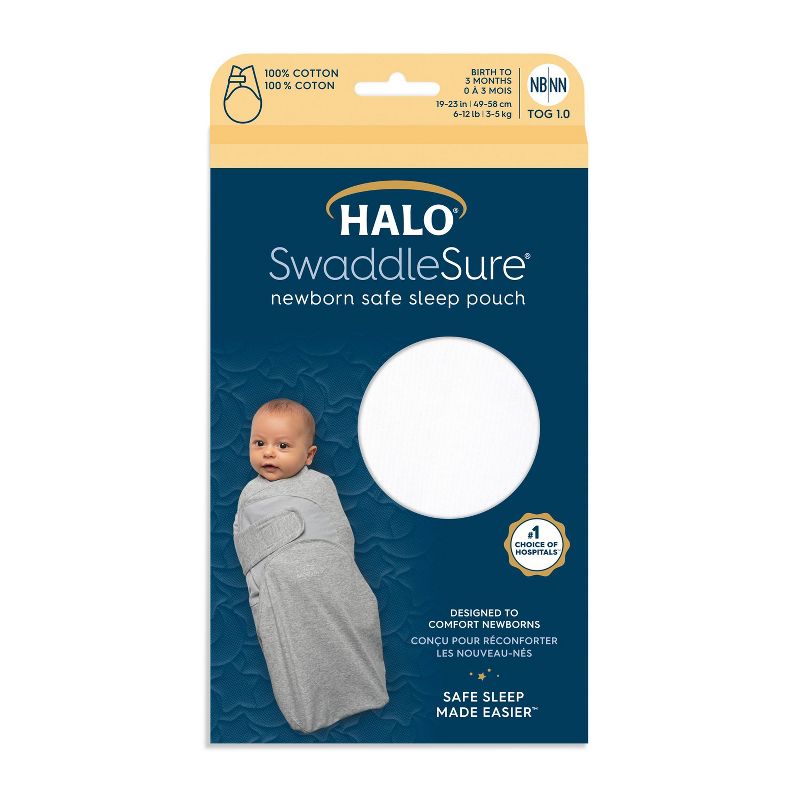 HALO Innovations 100% Cotton Swaddlesure Swaddle Wrap - NB, 5 of 6