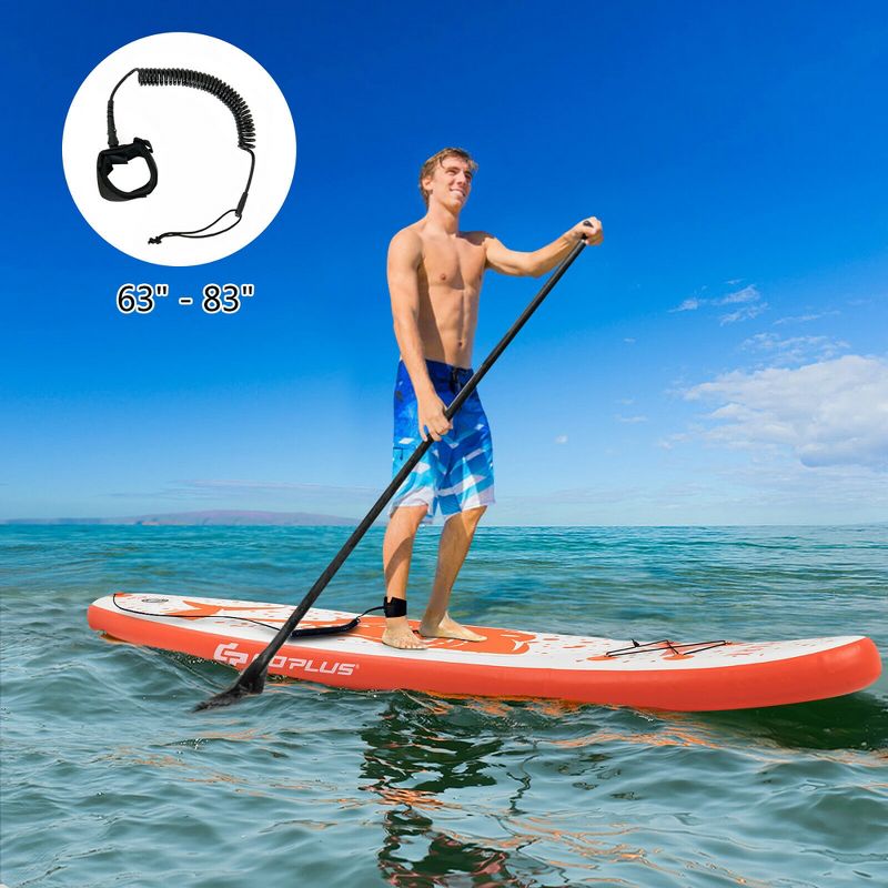 Costway 10'5''/11' Inflatable Stand Up Paddle Board with Backpack Aluminum Paddle Pump, 4 of 11