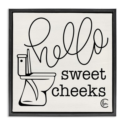 Stupell Industries Hello Sweet Cheeks with Toilet, 25" x 25"