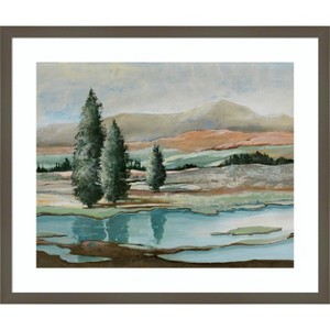 Amanti Art Trees Across The River by Max Maxx Wood Framed Wall Art Print - 1 of 4