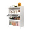NicBex 31.5 Inch Freestanding Shoe Cabinet with 3 Flip Drawers,Storage Cabinets for Kitchen,Living Room and Entryway,White - 2 of 4