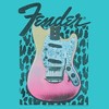 Girl's Fender Leopard Pink Guitar T-Shirt - image 2 of 4