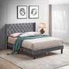 Upholstered Platform Bed Frame ,Wood Slat Support, Easy Assembly - 2 of 4