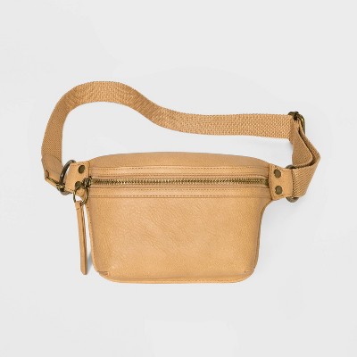 beige fanny pack