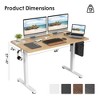 Metal+Wood Electric Standing Desk with Adjustable Height, Sit-Stand Function and Splice Board/Easy Assembly - 3 of 4